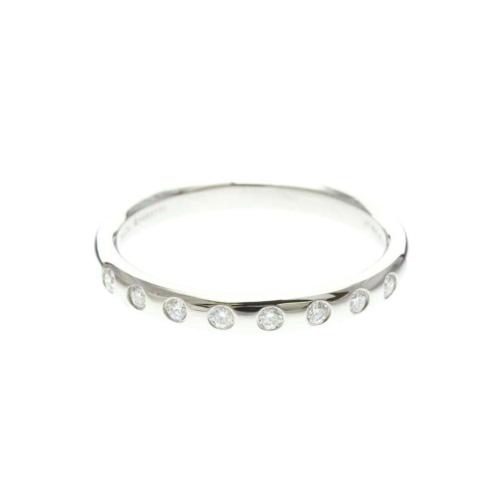 Tiffany & Co. Stacking Band Ring with 8 Diamonds Platinum
